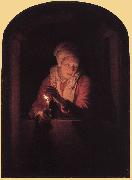 DOU, Gerrit Old Woman with a Candle  df France oil painting artist